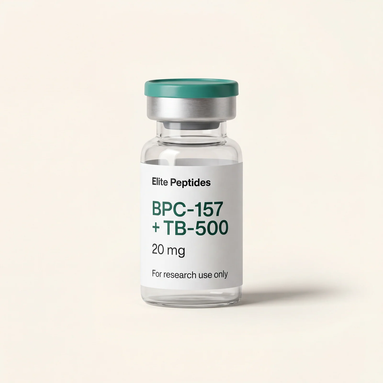 BPC-157 + TB-500 co-lyophilised research blend vial — independently HPLC-tested, COA on file