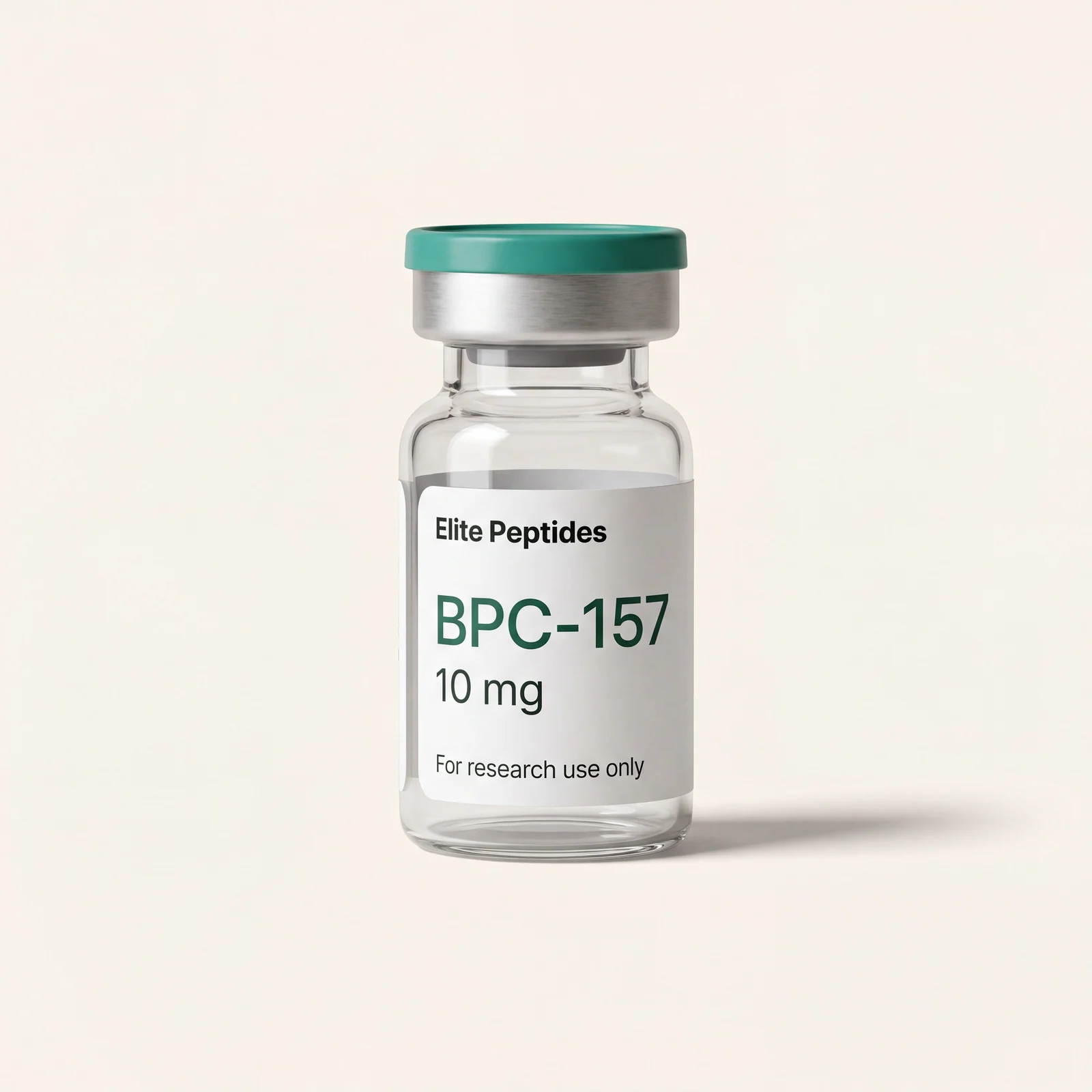 BPC-157 research peptide vial — 5mg / 10mg, independently HPLC-tested, COA on file
