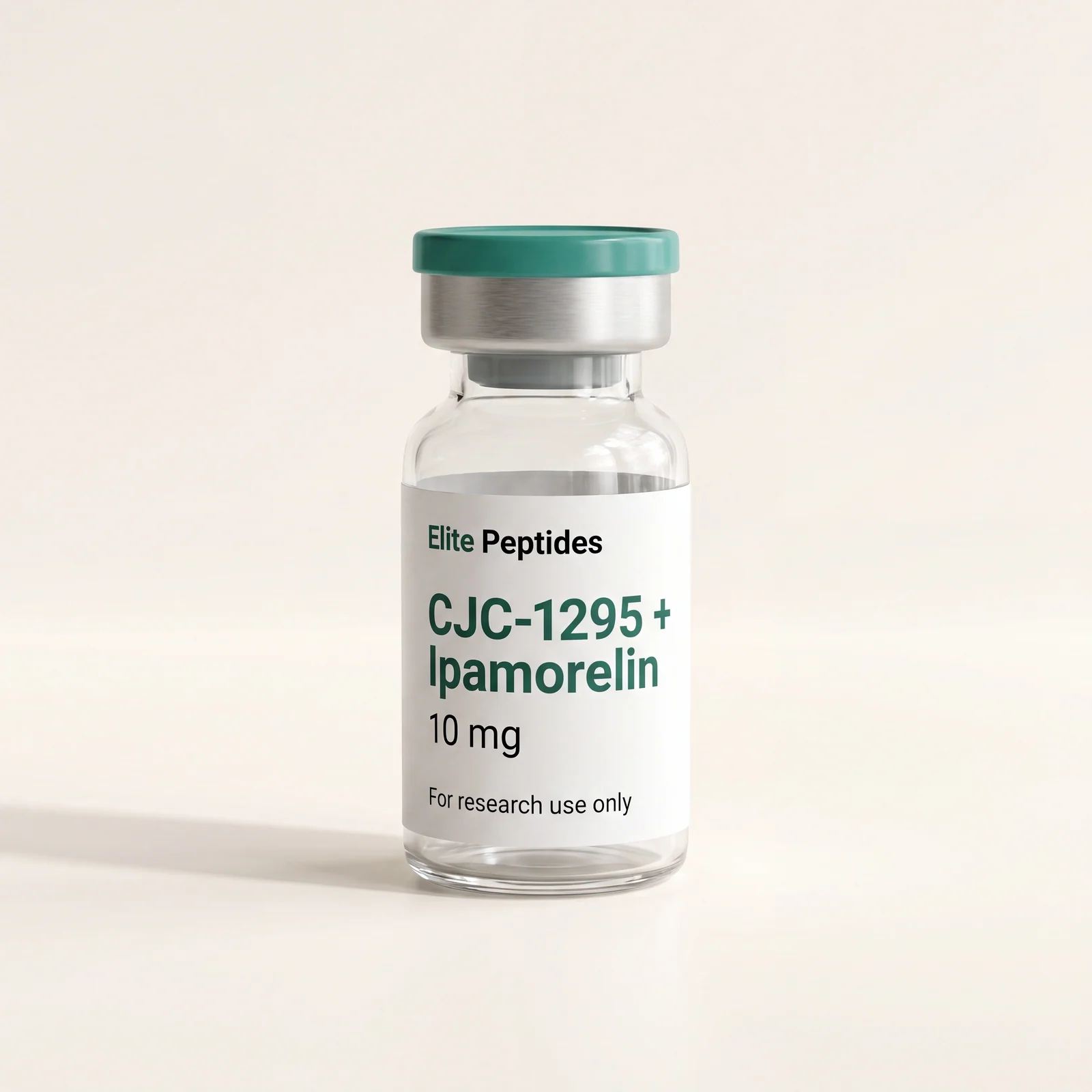 CJC-1295 + Ipamorelin co-lyophilised research blend vial — independently HPLC-tested, COA on file