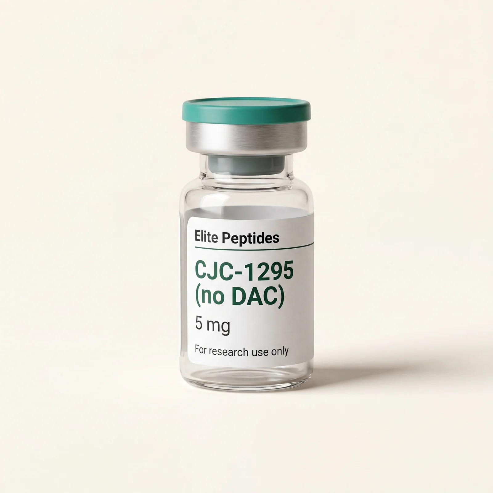CJC-1295 (no DAC) GHRH research peptide vial — 5mg / 10mg, independently HPLC-tested, COA on file