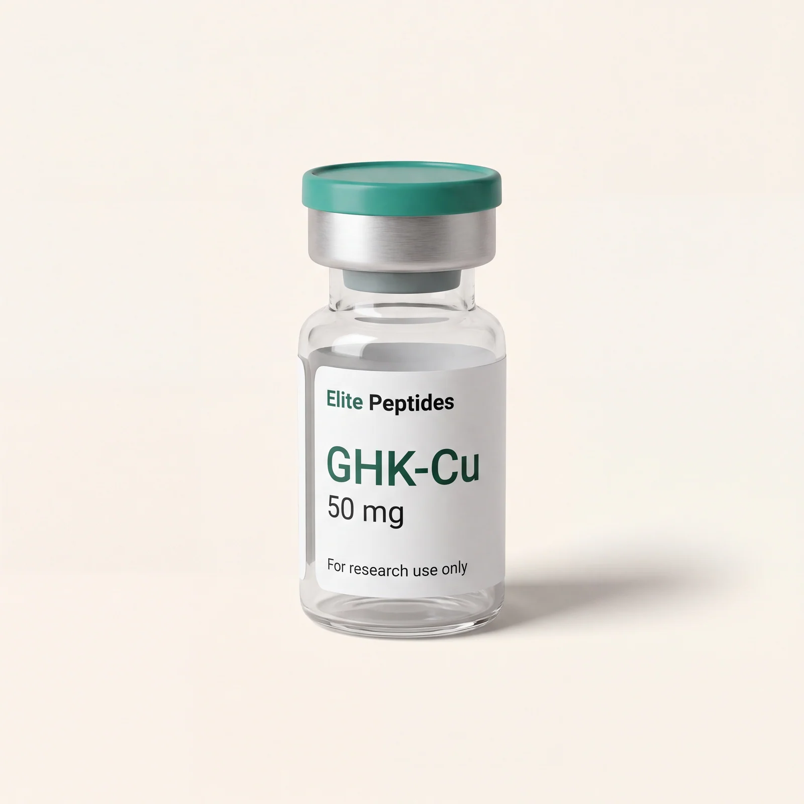GHK-Cu research peptide vial — 50–100mg, COA on file