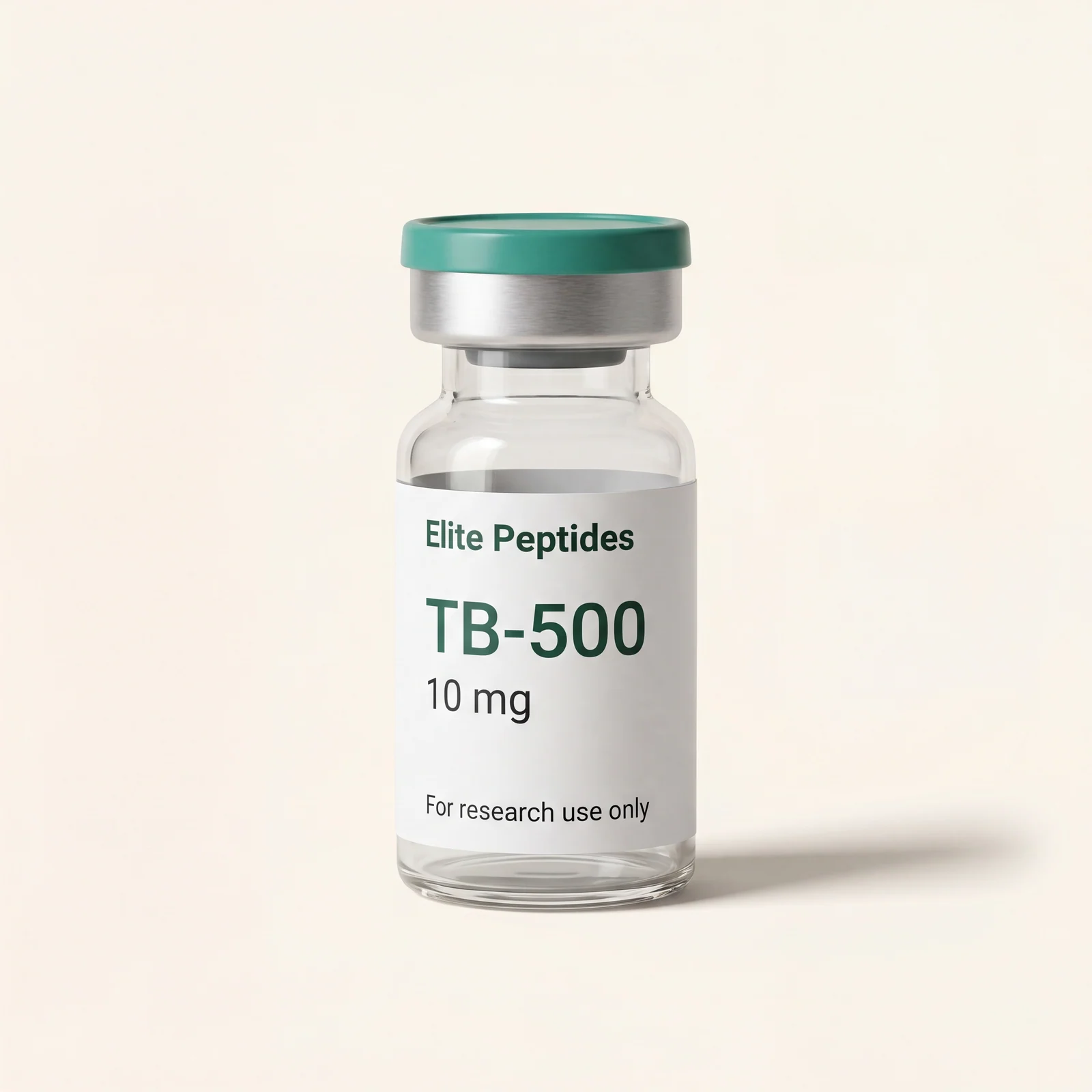 TB-500 (thymosin β-4) research peptide vial — 5mg / 10mg, independently HPLC-tested, COA on file